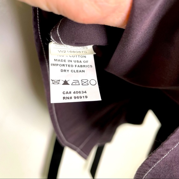 Marc Jacobs Purple Cotton Button Down Blouse - Picture 7 of 10